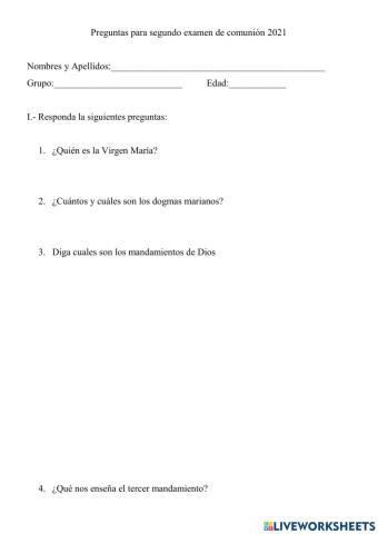 Examen comunión