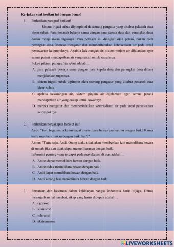 Soal kelas 5 hots