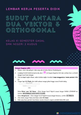 LKPD Sudut antara dua vektor