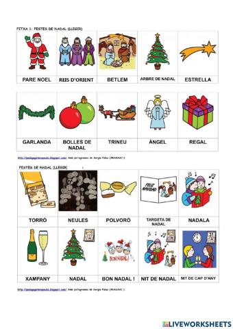 Vocabulari bàsic de Nadal