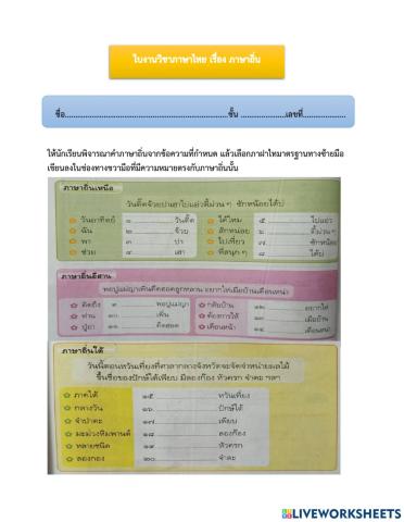 ภาษาถิ่น