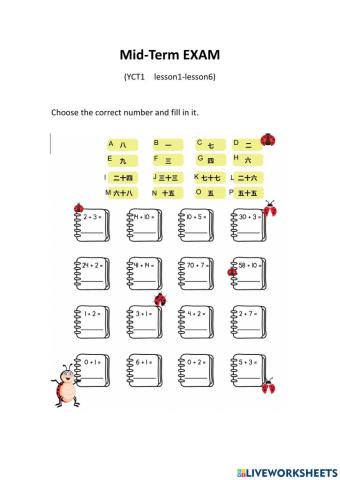 YCT1 Mid-term exam