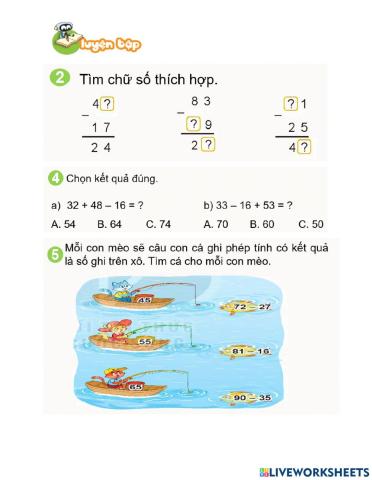 Toán 2, Bài 23, tiết 4 + 5