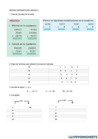 Repaso MATEMÁTICAS