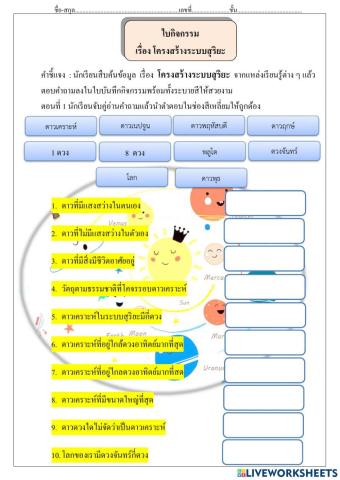 2โครงสร้างระบบสุริยะ