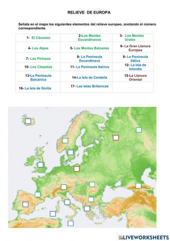 El Relieve en Europa