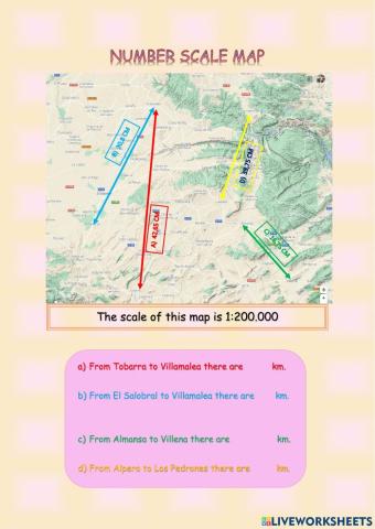 Number scale map