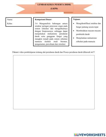 LKPD Sistem Peredaran Darah