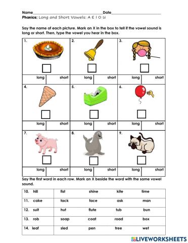 Long and Short Vowels