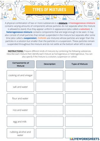 Classification of Matter