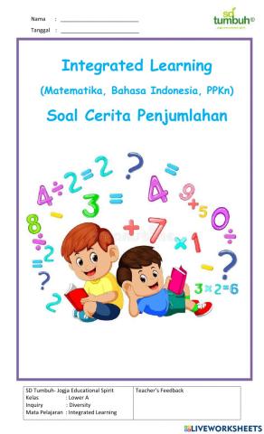 Integrated Learning-Soal Cerita Penjumlahan-Satuan