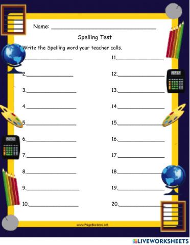 Spelling Test