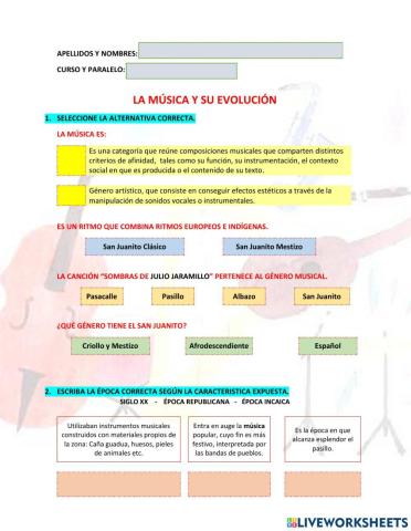 La música Ecuatoriana y su evolución