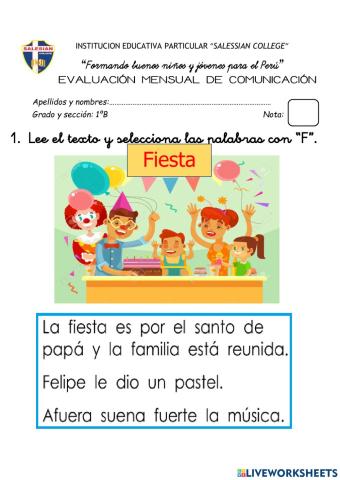 Examen de comunicación