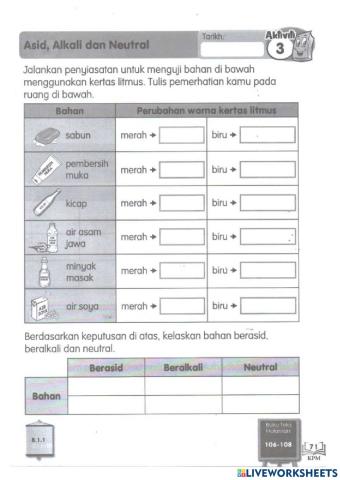 Asid dan Alkali (TH 3) Aktiviti 3 - MS 71