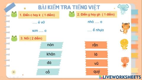 Bài kiểm tra giữa kì