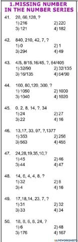 Nmms-mat-missing number in the number series-3