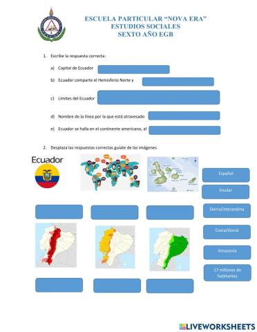 Ecuador en el espacio andino