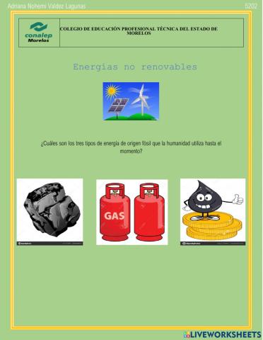 Energias no renovables