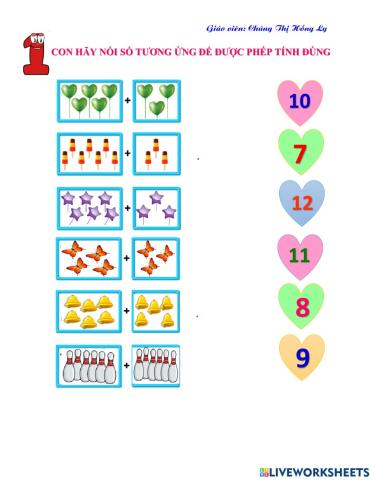 Bài tập 1: Cơ bản- Cộng trong PV 15