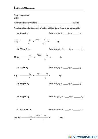 Factors de conversió