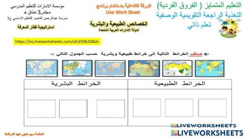 الورقة التفاعلية لدرس بوابط من نور