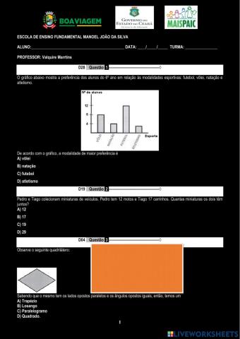 Revisão de Matemática