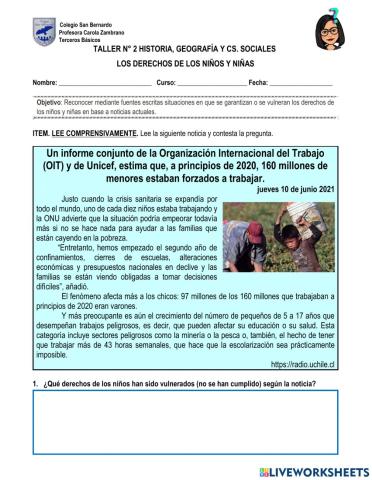 Derechos de los niños en la actualidad