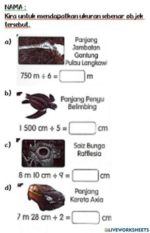 Bahagi panjang thn 3