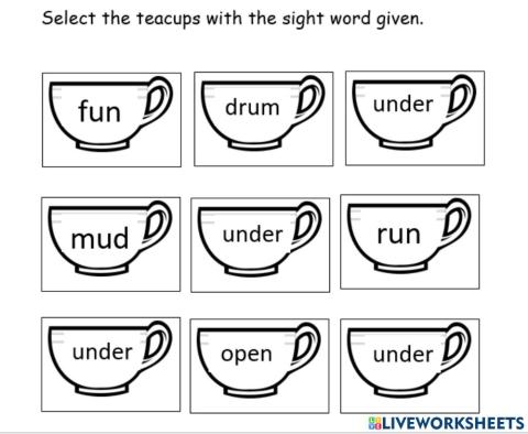 Sight Word under