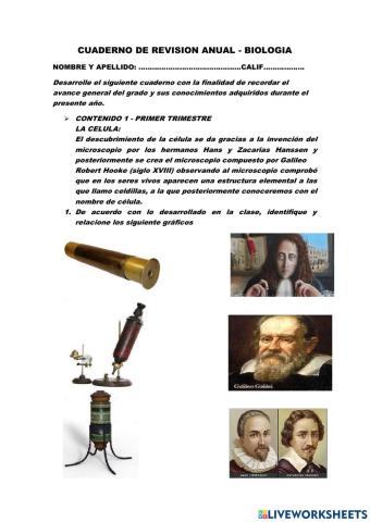 Historia de microscopio