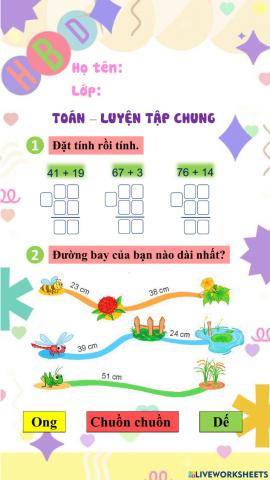 Toán - Luyện tập chung trang 70