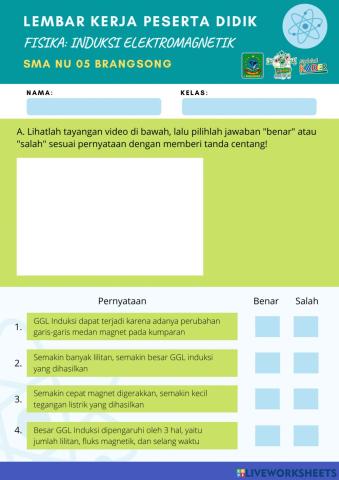 LKPD GGL Induksi Elektromagnetik