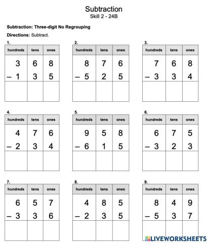 Subtraction