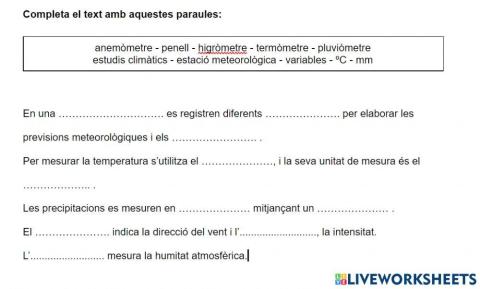 Temps atmosfèric i clima