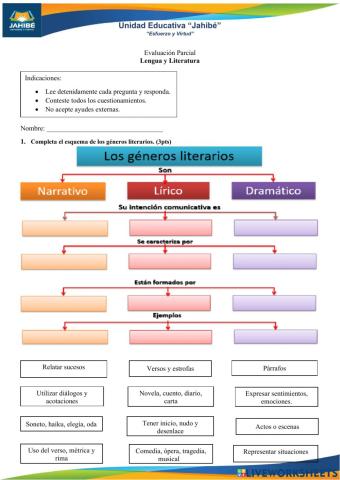 Examen Primera Unidad 8vo EGB