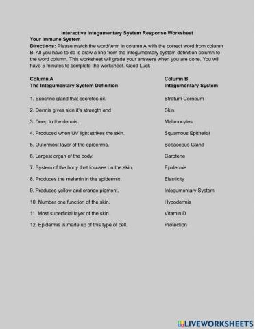 The Integumentary System