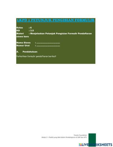 Formulir lomba asean