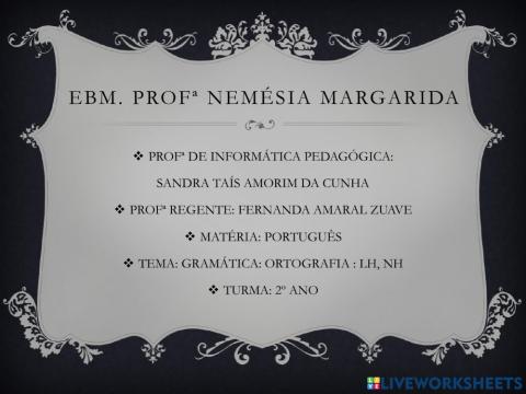 Ortografia lh parte1