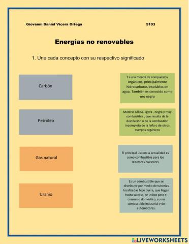 Energía no renovable