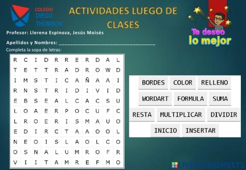 Ficha Noviembre Clase 3  - 3º grado