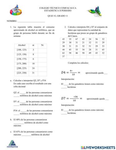 Quiz -2 estadística 11