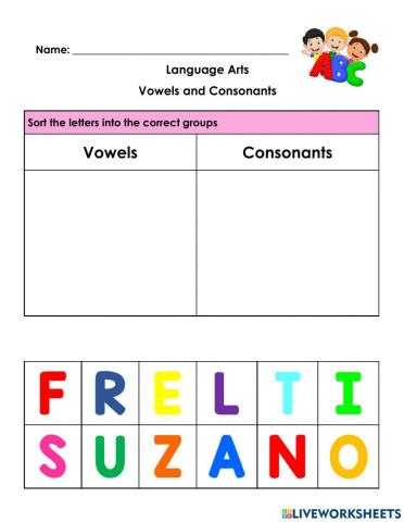 Vowels and Consonants