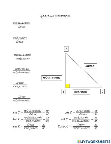 Trigonometric ratios