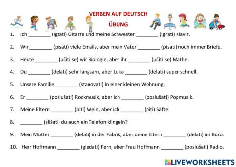 Verben auf Deutsch