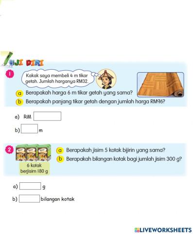 Matematik tahun 4 - kadaran