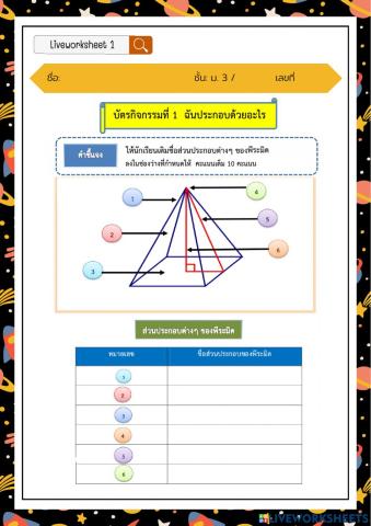 บัตรกิจกรรมที่ 1