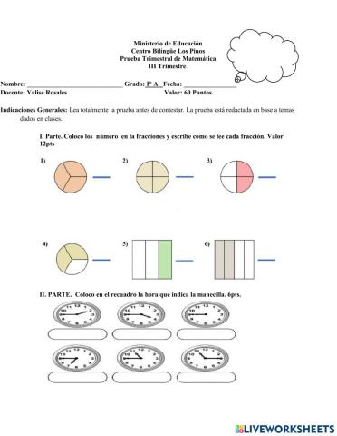 Examen de matematica