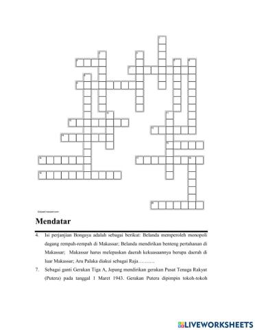 Crossword IPS Bagian Random Ke 40