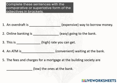 Comparatives and superlatives